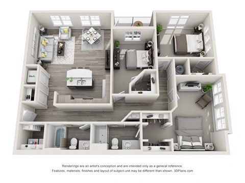 The Lakes at Eagle 3x2 A Floor Plan